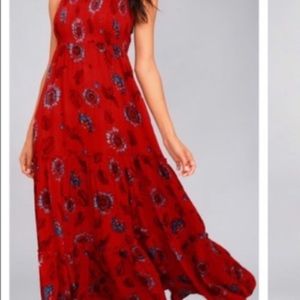 Free People intimately Dress Red medium
